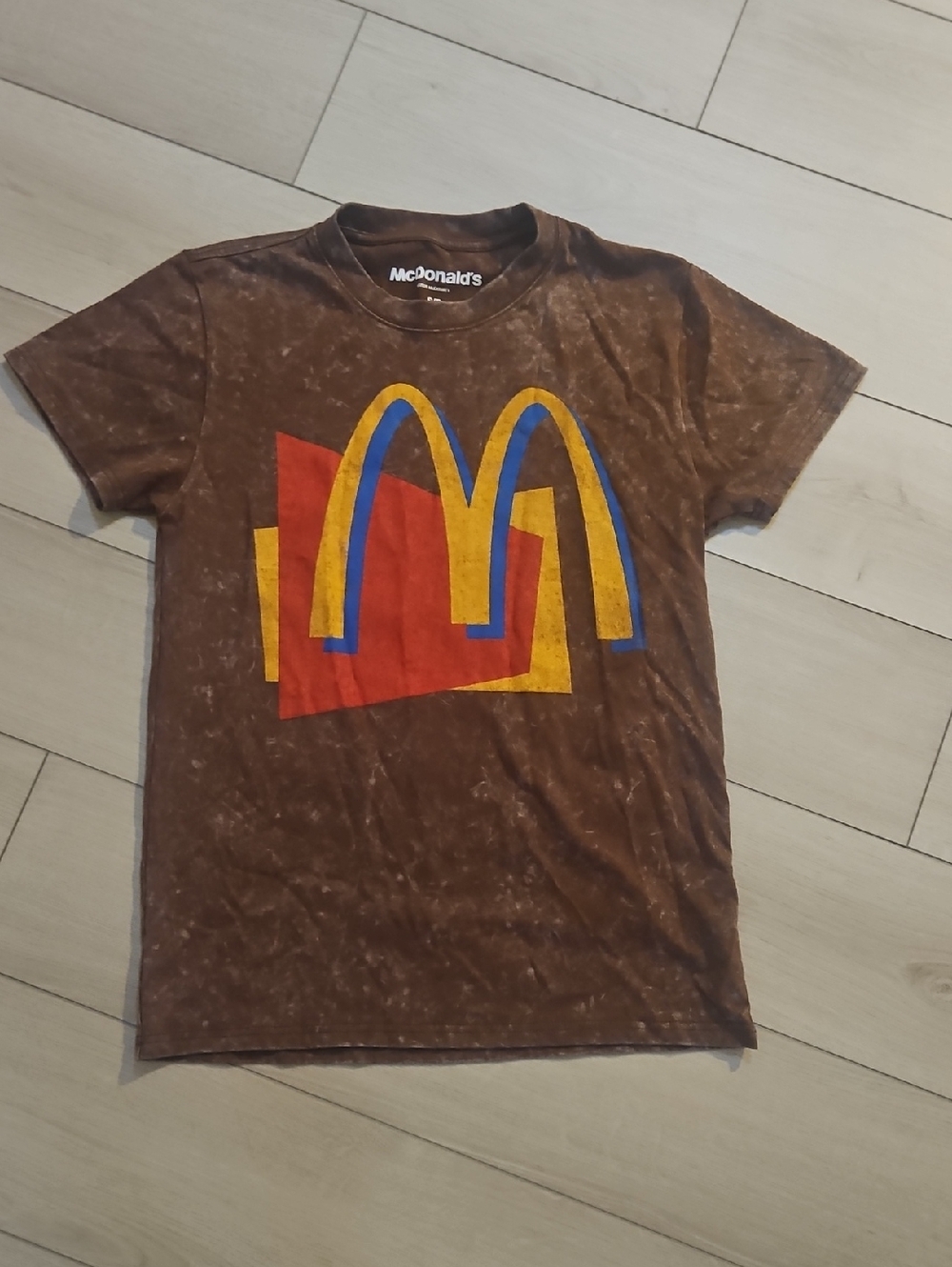 McDonald's Brown Tee with Red, Yellow & Blue Logo